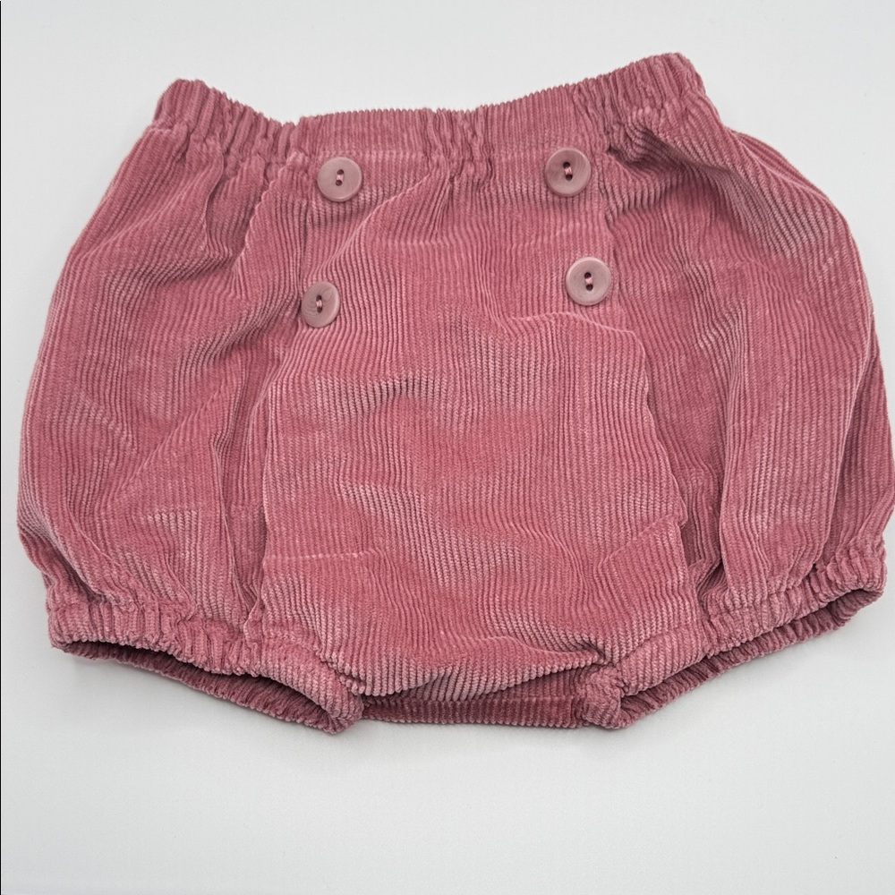 Mariella Ferrari Pink Corduroy Baby Bloomers